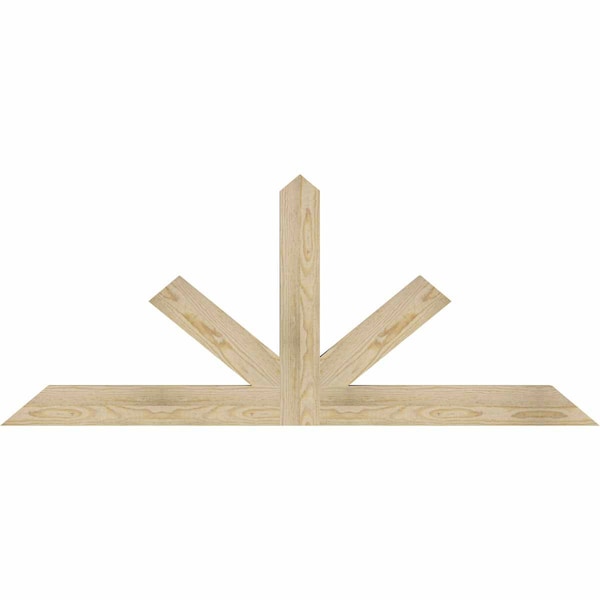 Ekena Millwork Saratoga Rough Sawn Timber Gable Bracket, Douglas Fir, 60"W x 25"H x 2"D x 4"F, 10/12 Pitch GBW060X25X0204SAR00RDF - main